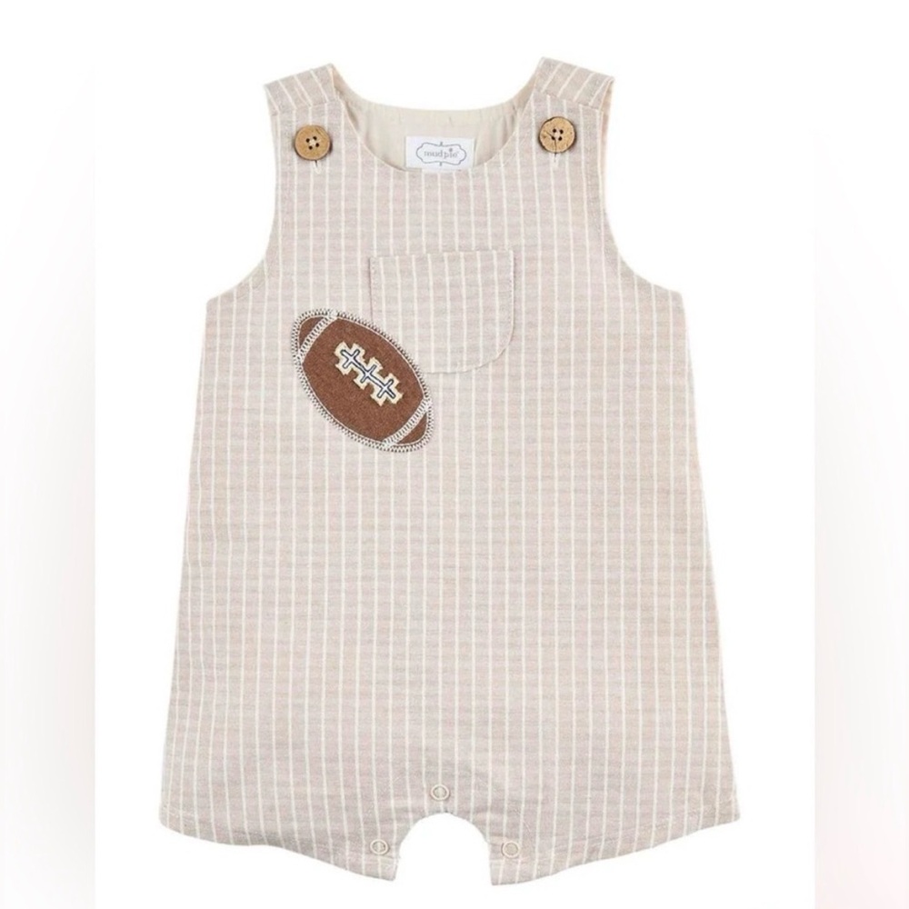 🏈NWT MUDPIE FOOTBALL JON JON SHORTALL - 9-12 month